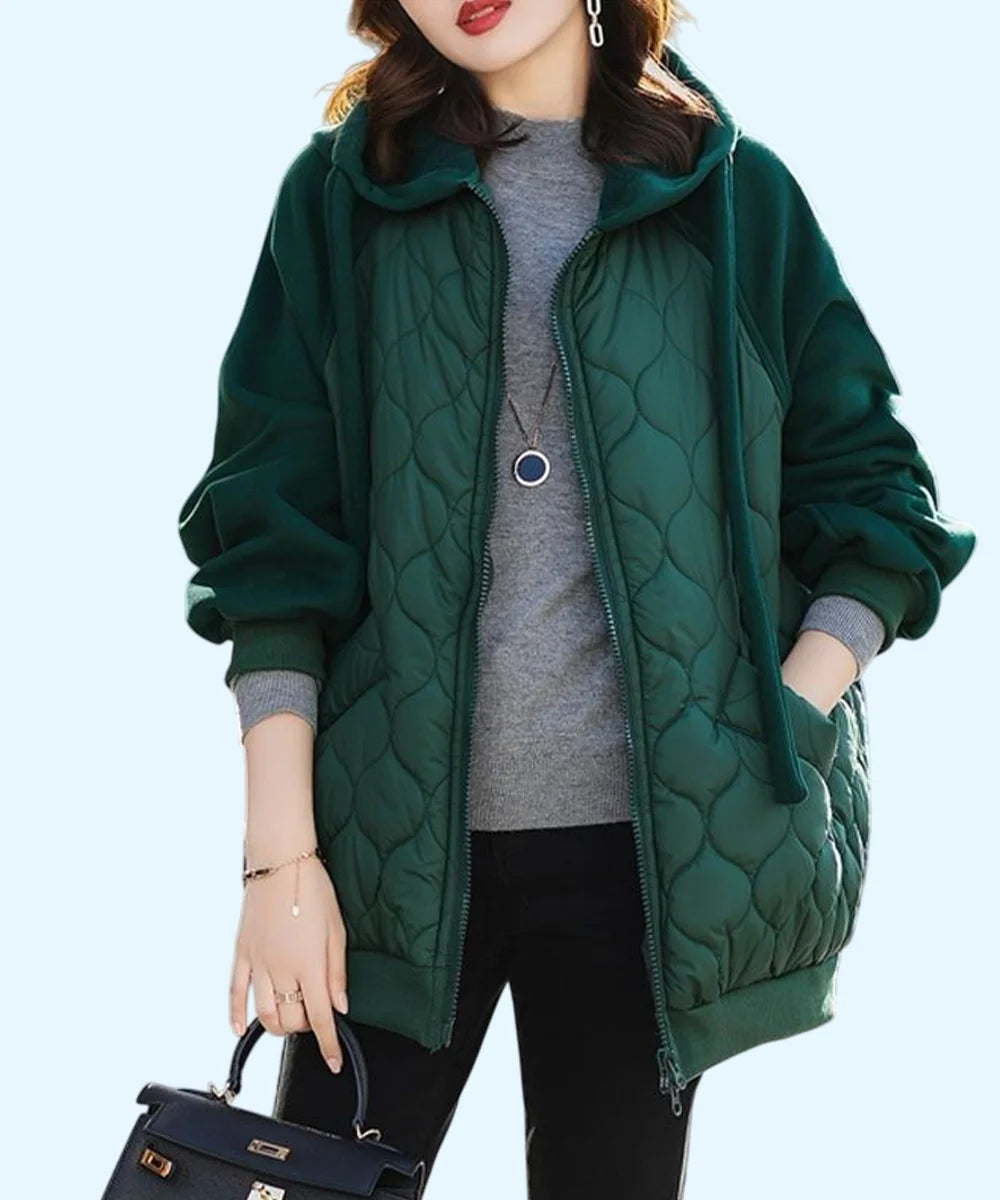 Women’s Hooded Stitching Padded Winter Coat